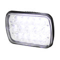 Universal 7"x6" 15-LED Sealed Beam Headlights w/ H4 Plug (Black Aluminum Housing/PMMA Lens)