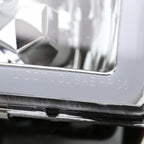 1988-1998 Chevrolet C/K C10/Tahoe/Suburban/Silverado GMC Sierra/Yukon/Suburban LED Bar Crystal Headlights (Chrome Housing/Clear Lens)