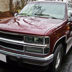 1988-1998 Chevrolet C/K C10/Tahoe/Suburban/Silverado GMC Sierra/Yukon/Suburban LED Bar Crystal Headlights (Chrome Housing/Smoked Lens)