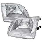 1997-2004 Ford F-150/Expedition Factory Style Crystal Headlights (Chrome Housing/Clear Lens)