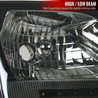 1997-2004 Ford F-150/Expedition Factory Style Headlights w/ SMD LED Light Strip (Chrome Housing/Smoked Lens)
