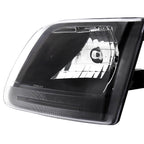 1997-2004 Ford F-150/Expedition Factory Style Crystal Headlights (Matte Black Housing/Clear Lens)