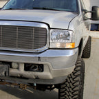 1999-2004 Ford F-250/F-350/F-450/F-550/Excursion Factory Style Headlights w/ SMD LED Light Strip (Chrome Housing/Clear Lens)