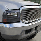 1999-2004 Ford F-250/F-350/F-450/F-550/Excursion Factory style Headlights (Matte Black Housing/Clear Lens)
