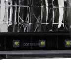 1999-2004 Ford F-250/F-350/F-450/F-550/Excursion Factory style Headlights w/ SMD LED Light Strip (Matte Black Housing/Clear Lens)
