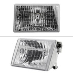 1993-1998 Jeep Grand Cherokee Factory Style Headlights (Chrome Housing/Clear Lens)