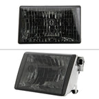 1993-1998 Jeep Grand Cherokee Factory Style Headlights (Chrome Housing/Smoked Lens)