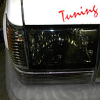 1993-1998 Jeep Grand Cherokee Factory Style Headlights (Chrome Housing/Smoked Lens)