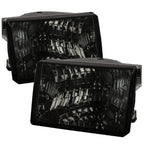 1993-1998 Jeep Grand Cherokee Factory Style Headlights (Chrome Housing/Smoked Lens)