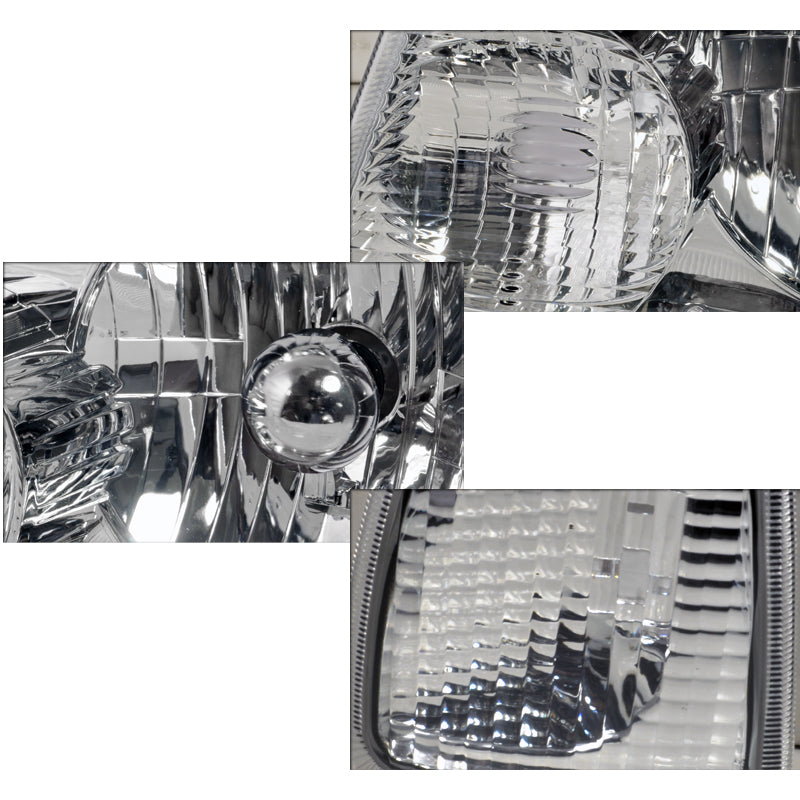 2001-2011 Ford Ranger Factory Style Crystal Headlights (Chrome Housing/Clear Lens)