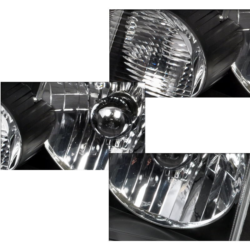 2001-2011 Ford Ranger Factory Style Crystal Headlights (Matte Black Housing/Clear Lens)