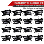 2019-2023 Ford Ranger XL XLT Factory Style Replacement Headlights with LED Bar Turn Signal (Matte Black Housing/Clear Lens)