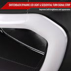 2019-2023 Ford Ranger XL XLT Factory Style Replacement Headlights with LED Bar Turn Signal (Matte Black Housing/Clear Lens)