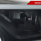 2019-2023 Ford Ranger XL XLT Factory Style Replacement Headlights with LED Bar Turn Signal (Glossy Black Housing / Smoked Lens)