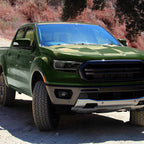 2019-2023 Ford Ranger XL XLT Factory Style Replacement Headlights with LED Bar Turn Signal (Glossy Black Housing / Smoked Lens)