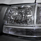 1998-2000 Ford Ranger Factory Style Headlights (Chrome Housing/Clear Lens)