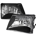 1998-2000 Ford Ranger Factory Style Crystal Headlights (Matte Black Housing/Clear Lens)