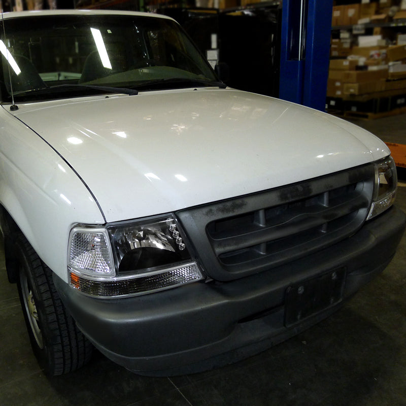 1998-2000 Ford Ranger Factory Style Headlights (Matte Black Housing/Clear Lens)