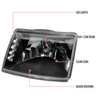 1998-2000 Ford Ranger Factory Style Headlights (Matte Black Housing/Clear Lens)