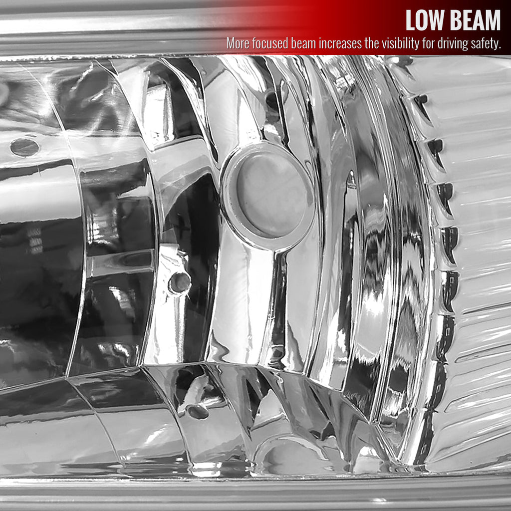 1998-2004 Chevrolet S10/Blazer Factory Style Headlights (Chrome Housing/Clear Lens)