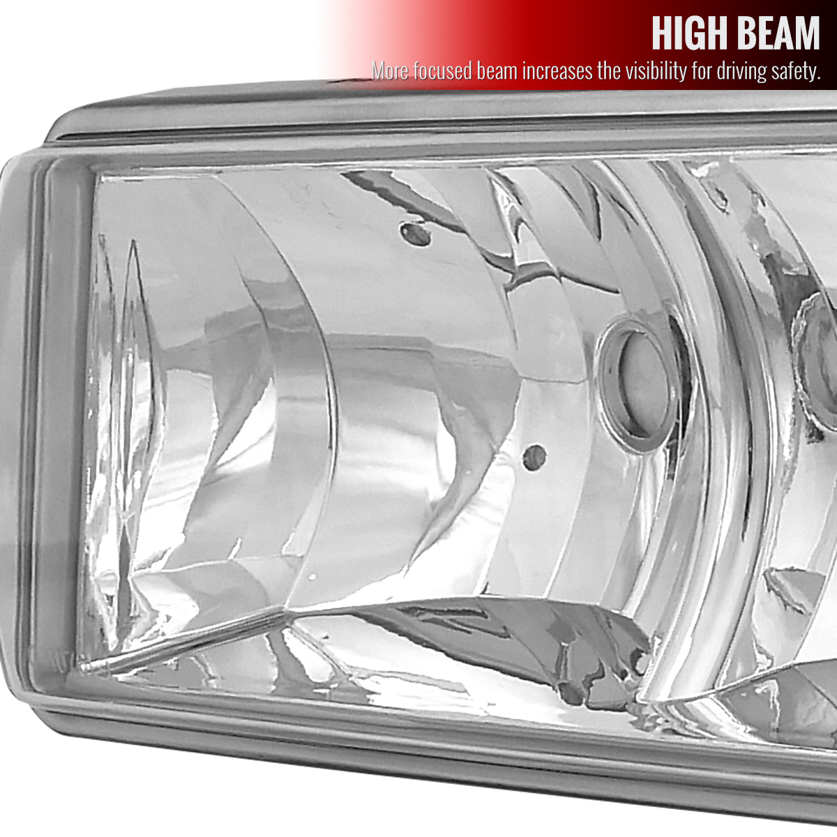 1998-2004 Chevrolet S10/Blazer Factory Style Headlights (Chrome Housing/Clear Lens)