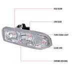 1998-2004 Chevrolet S10/Blazer Factory Style Headlights (Chrome Housing/Clear Lens)