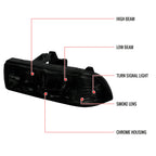 1998-2004 Chevrolet S10/Blazer Factory Style Headlights (Chrome Housing/Smoked Lens)