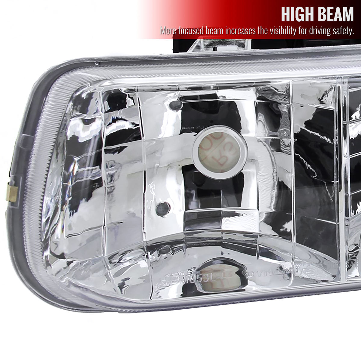1999-2006 Chevrolet Silverado/Tahoe/Suburban Factory Style Headlights (Chrome Housing/Clear Lens)