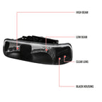 1999-2006 Chevrolet Silverado/Tahoe/Suburban Factory Style Headlights (Matte Black Housing/Clear Lens)