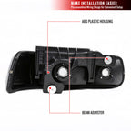 1999-2006 Chevrolet Silverado/Tahoe/Suburban Factory Style Headlights (Matte Black Housing/Clear Lens)