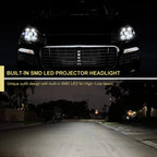 2008-2010 Porsche Cayenne 957 LED Projector w/ DRL Headlights (Matte Black Housing / Glossy Black Accents / Clear Lens)