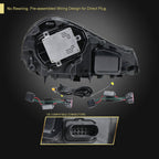 2008-2010 Porsche Cayenne 957 LED Projector w/ DRL Headlights (Matte Black Housing / Glossy Black Accents / Clear Lens)
