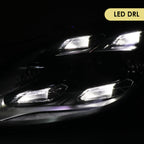 2011-2014 Porsche Cayenne 958.1 Matrix Style LED Porjector w/ LED DRL Headlights (Matte Black Housing / Glossy Black Accents / Clear Lens)