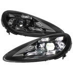 2011-2014 Porsche Cayenne 958.1 Matrix Style LED Porjector w/ LED DRL Headlights (Matte Black Housing / Glossy Black Accents / Clear Lens)