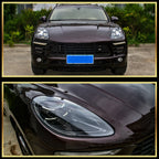 2015-2018 Porsche Macan 95B.1 Matrix Style LED Projector Headlights w/ DRL for Dynamic Function  (Matte Black Housing / Glossy Black Accents / Clear Lens)