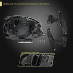 2015-2018 Porsche Macan 95B.1 Matrix Style LED Projector Headlights w/ DRL for Dynamic Function  (Matte Black Housing / Glossy Black Accents / Clear Lens)