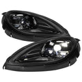 2015-2018 Porsche Macan 95B.1 Matrix Style LED Projector Headlights w/ DRL for non-Dynamic Function  (Matte Black Housing / Glossy Black Accents / Clear Lens)