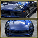 2019-2024 Porsche Macan 95B.2 Matrix Style LED Projector Headlights w/ DRL for non-Dynamic Function  (Matte Black Housing / Glossy Black Accents / Clear Lens)