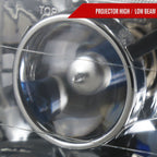 Universal 4"x6" H4 Projector Headlights (Chrome Housing/Glass Lens)