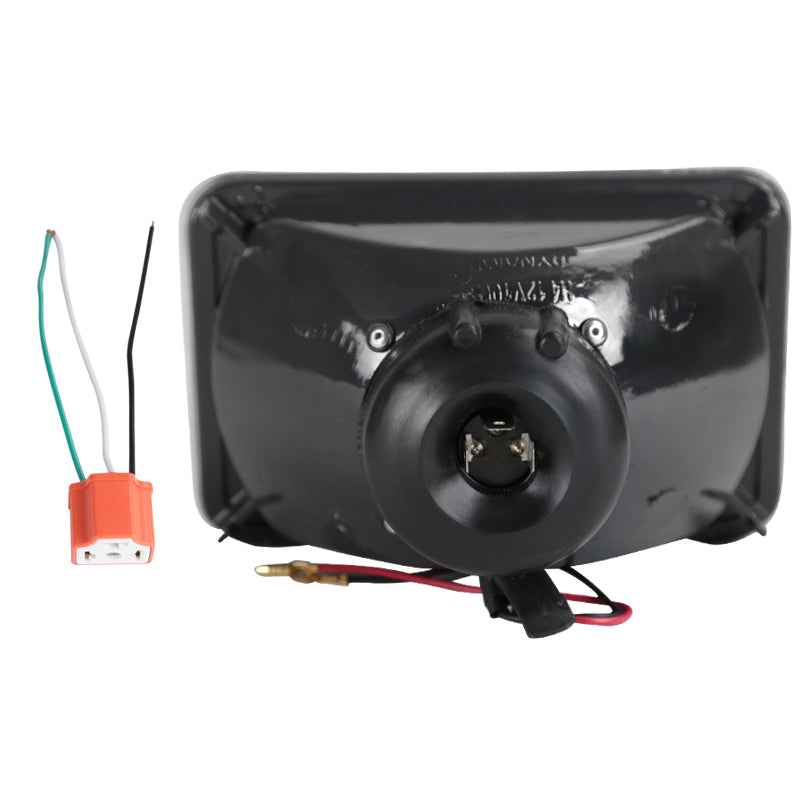 Universal 4"x6" H4 Projector Headlights (Chrome Housing/Glass Lens)