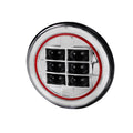Universal 7" Cree LED Red Rim Projector Headlight - 1PC (Chrome Housing/Clear Lens)