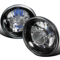 Universal 7" Round H4 Projector Headlights (Matte Black Housing/Clear Lens)