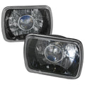 Universal 7"x6" H4 Projector Headlights (Matte Black Housing/Clear Lens)