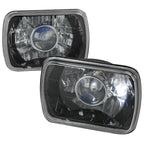 Universal 7"x6" H4 Projector Headlights (Matte Black Housing/Clear Lens)