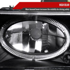 1988-1999 Chevrolet  C/K C10/Blazer/Tahoe/Yukon/Sierra/Silverado Dual Halo Projector Headlights (Matte Black Housing/Clear Lens)