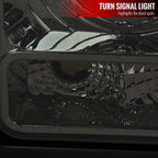 1997-2001 Jeep Cherokee Halo Projector Headlights w/ SMD LED Light Strip (Chrome Housing/Smoked Lens)
