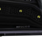 1999-2004 Ford F-250/F-350/F-450/F-550/Excursion Projector Headlights w/ SMD LED Light Strip (Matte Black Housing/Clear Lens)