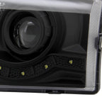 1999-2004 Ford F-250/F-350/F-450/F-550/Excursion Projector Headlights w/ SMD LED Light Strip (Matte Black Housing/Clear Lens)