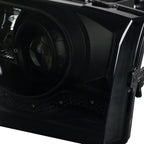 1999-2004 Ford F-250/F-350/F-450/F-550/Excursion Projector Headlights w/ SMD LED Light Strip (Black Housing/Smoked Lens)