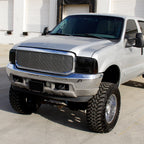 1999-2004 Ford F-250/F-350/F-450/F-550/Excursion Projector Headlights w/ SMD LED Light Strip (Black Housing/Smoked Lens)